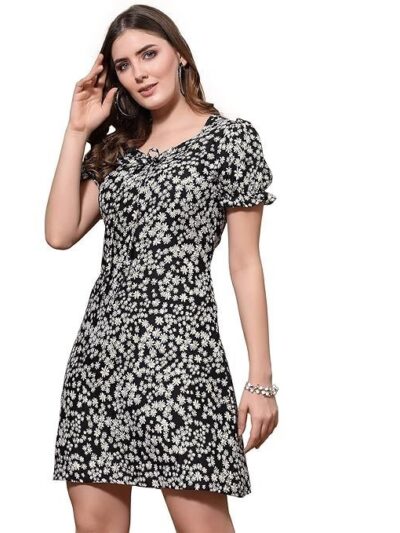 OOMPH! Women's Crepe Sheath Mini Dress