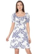 VERO MODA Women's Polyester Fit and Flare Above The Knee Dress