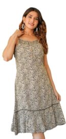 Yash Gallery Women's Maxi Rayon Floral Printed Dress