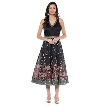 BIBA Women's Fit and Flare Knee Length Dress