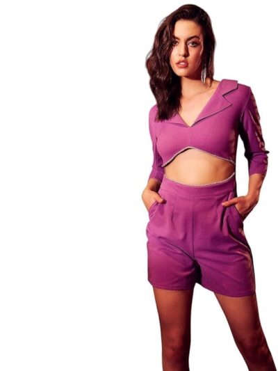 PoshBery Lavender front cutout playsuit