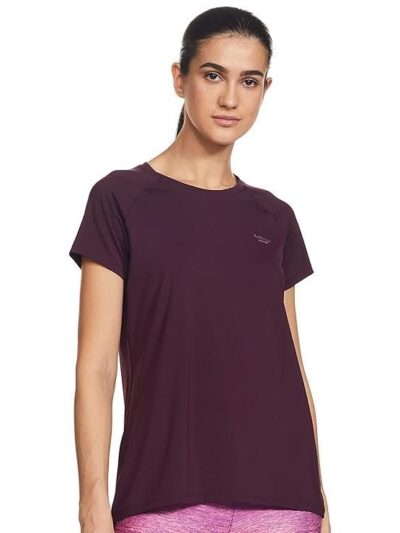 Van Heusen Women Proactive Regular Fit T-Shirt - Polyamide Elastane - Anti Bacterial, Round Neck, Quick Dry, Short Sleeve