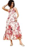 YUFTA Multicoloured Floral Printed Sleeveless Maxi Dress