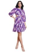 PURVAJA Women’s Cut Out Above Knee Length Dress