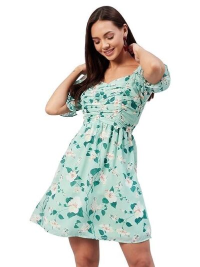 Marie Claire Women's Polyester A-Line Above The Knee Casual Dress